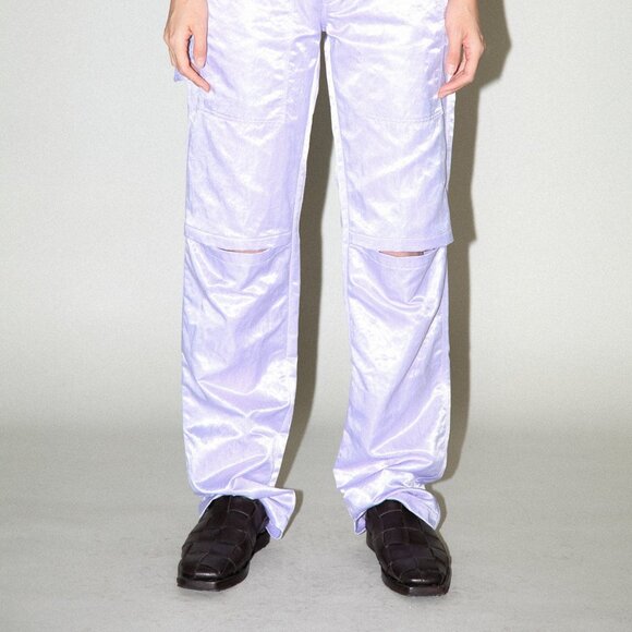 KkCo Slit Satin Lavender Carpenter Pant - Picture 2 of 5